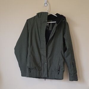 Mens MED Green Hooded Jacket Like New!